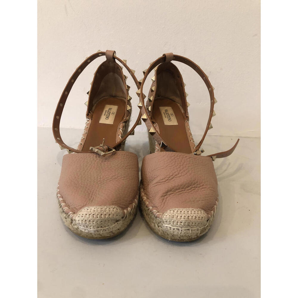 Valentino Rockstud Espadrille Wedges